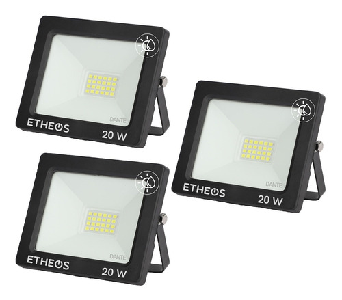 Pack X 3 Reflector Proyector Led 20w Ip65 Apto Exterior