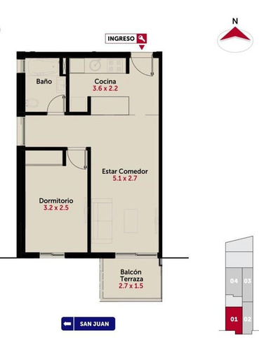 Imagen 8 de 8 de Departamento Un Dormitorio Con Amenities - Barrio Lourdes
