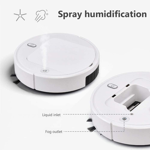 Imagen 3 de 7 de Robot Limpiador Blanco Vaporizador Remax Para Hogar Oficina