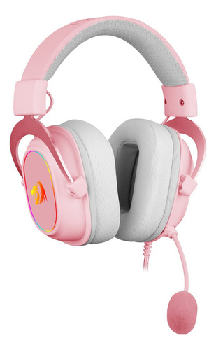 Headset Gamer Redragon Zeus X Rosa Rgb Rosa