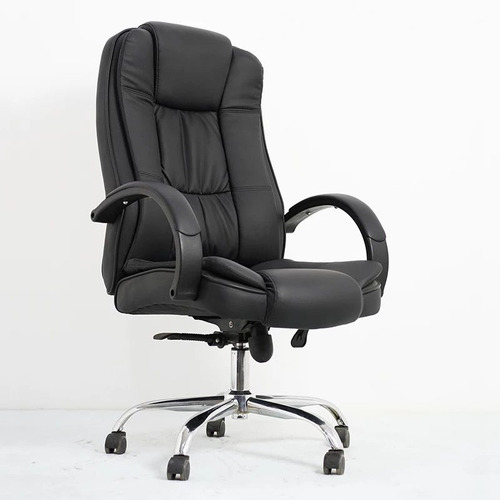 Silla Oficina Ejecutiva Ergonómica Ecocuero Base Cromada