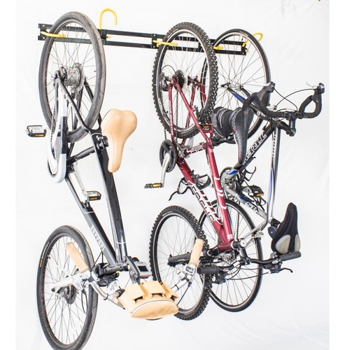 Imagen 3 de 4 de Soporte Gancho Rack De Pared P/ 5 Bicicletas Carreolas Bps