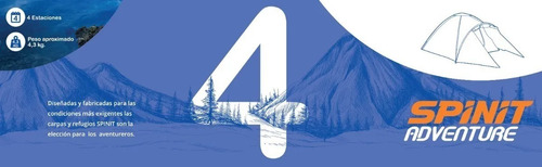 Imagen 4 de 10 de Carpa Spinit Adventure Iv 4 Personas Camping Impermeable