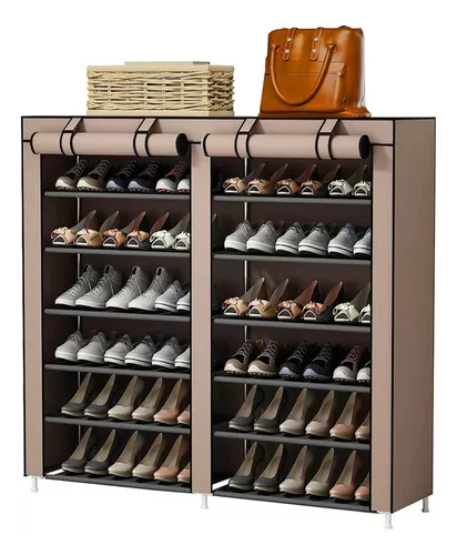 Zapatera Closet Organizador De Zapatos Para 36 Pares Con Compartimientos De  Ropa Rack And Pack Gris