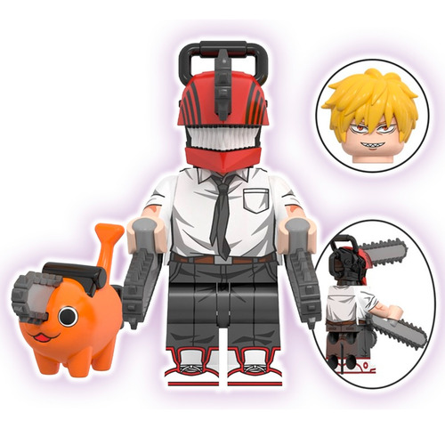 Minifiguras Anime Chainsaw Man Denji Power Pochita Os Gamer 