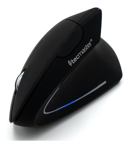 Mouse Vertical Inalámbrico Recargable Tecmaster Color Negro
