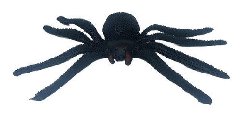 Aranha Caranguejeira De Borracha Brinquedo Surpresa Cor Preto