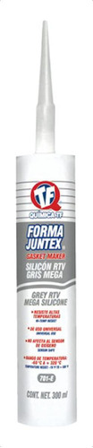 Silicon Automotriz Rtv Alta Temperatura Gris 300ml Tf 701-e