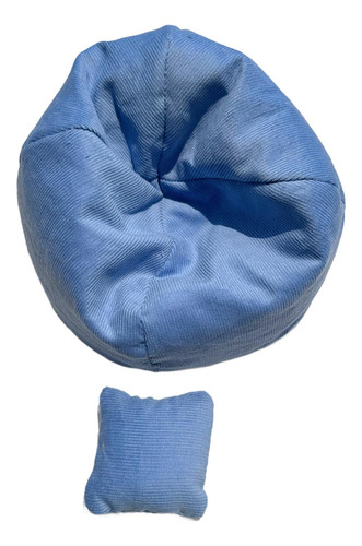 Sofá En Miniatura Con Almohada, Decoración Para Sala Azul