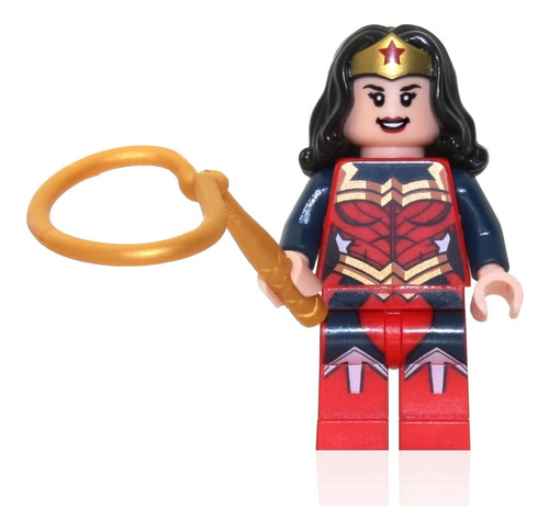 Minifigura De Dc Mujer Maravilla Con Lazo Dorado Lego