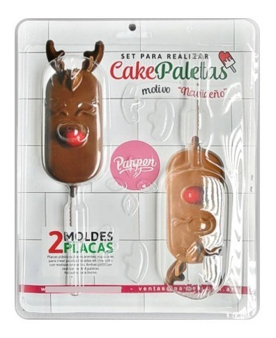 Imagen 2 de 6 de Set De 2 Moldes Paletas Navideñas Parpen