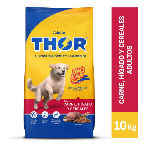 Thor Carne, Hígado Y Cereales Adultos  10 Kg