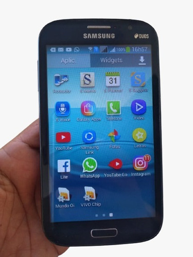 Celular Samsung Gran Duos + Carregador Original + Cartão 8gb