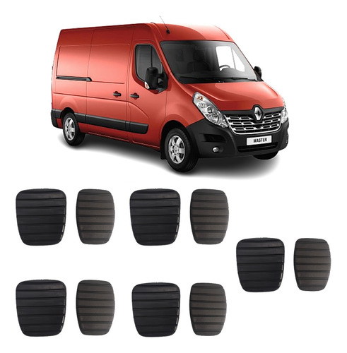 5 Kit Par Capa Pedal Freio Embreagem Master 2014 2015 2016