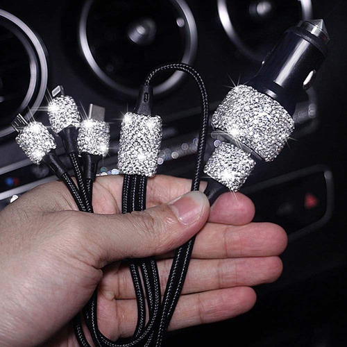 3 Coche Bling Cristal Diamante Soporte Para Teléfono