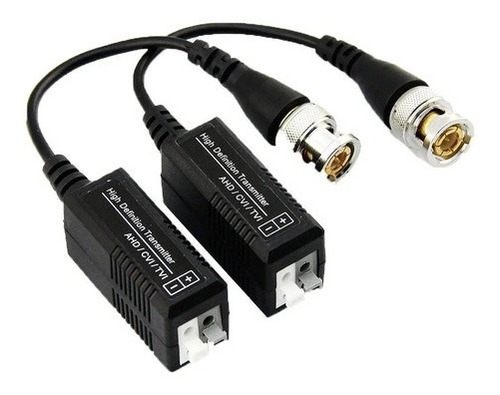 Par De Conector Video Balun Cameras Hd Cvi Tvi Engate Rapido