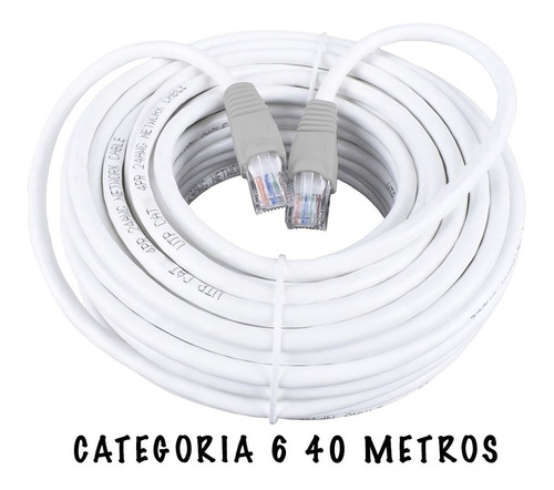 Cable Utp Categoria 6 Red Ponchado Ethernet Por 40 Metros