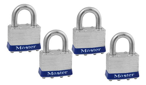 4 Candados Laminados 1-3/4 44mm Master Lock 1up P