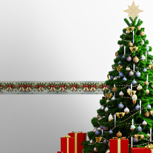 Navidad En Vinilo Cenefas Adhesivas De Lujo De 10 Cm