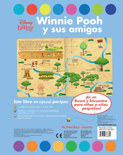 Winnie The Pooh Y Sus Amigos: Mi primer busca y encuentra, de Varios. FLF Disney Baby Winnie Pooh Refresh, vol. 1. Editorial Phoenix International Publications, tapa dura en español, 2023