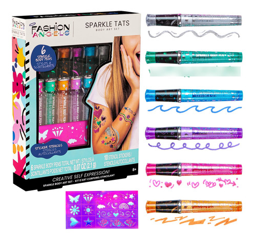 Juego De Arte Corporal Fashion Angels Sparkle Tats 6 Marcado Color Nombre Del Diseño