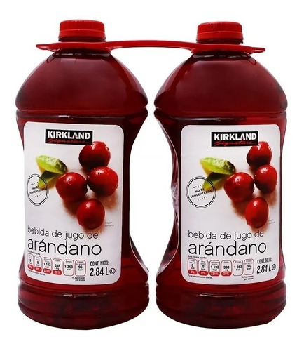 Caja Bebida Jugo De Arándano Kirkland Signature 2pz De 2.84l