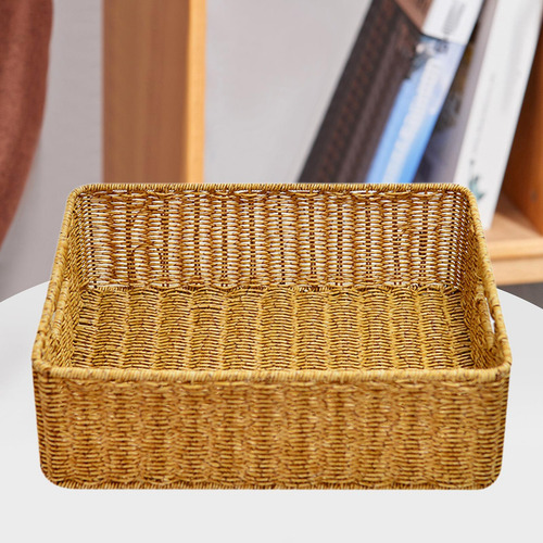 T Cesta De Almacenamiento Tejida, Cesta 33 Cm X 23 Cm X 11