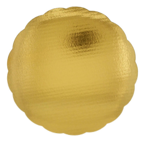 Mylin Base Charola Pastelera Metalica 30cm 1pz Color Oro