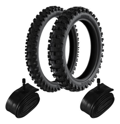 Kit Pneu Crf 230 100/100-18+80/100-21 Rs47 Rinaldi +camaras