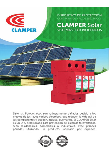 Supresor Picos Clamper Solar Sistema Fotovoltaico 600v 40ka