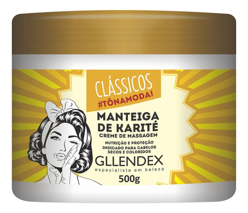 Gllendex Mascara Manteca De Karite Cabello Teñido Seco X500g