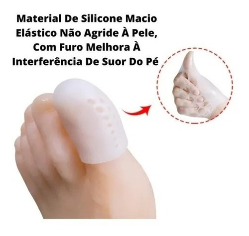 Imagem 6 de 8 de Protetor De Dedão De Pé Dedeira Em Silicone Calo