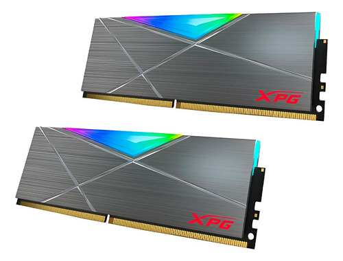 Kit Memória Ram 2x16gb Ddr4 3200mhz Rgb Adata Xpg D50 Cinza