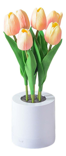 Night Light Flor Artificial Con Puerto Usb Centros De Mesa