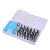Comprar Jogo Bicos De Confeitar Inox Saco De Confeitar Silicone 24pç