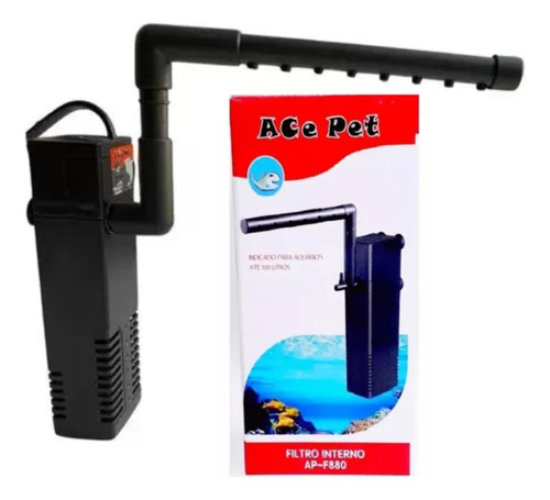 Filtro Interno Com Bomba Submersa Ace Pet Ap-f880 1000 L/h
