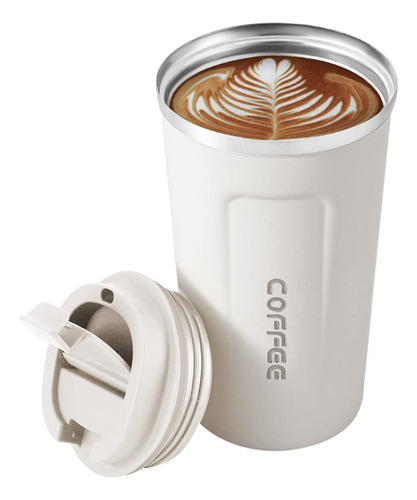 Taza Termo De Café 510 Ml Acero Inoxidable 304 Con Tapa