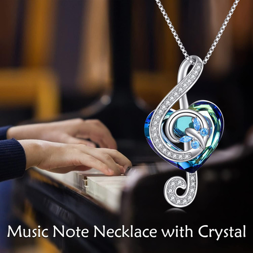 Popkimi Regalos Para Amantes De La Música Collar De Notas Mu