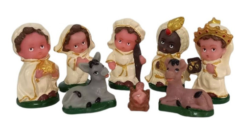 Pesebre Infantil Fantasía Blanco En Caucho 8cm