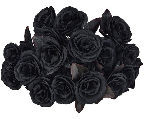 Ramo De Rosas Negras Artificiales Flor De Rosa De Seda ...