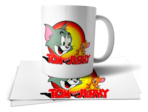 Gato Tom Y Raton Jerry Retro Taza Tu Porpio Estilo #1