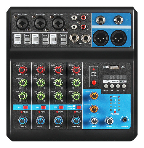 Mesa De Som Com Bluetooth 5 Canais Gravação Computador