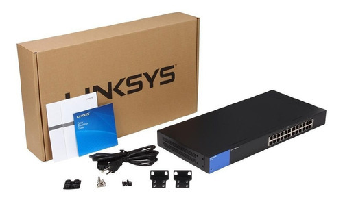 Imagen 2 de 4 de Switch linksys Lgs124 24 Puertos Gigabit Ethernet 1000 Mbps