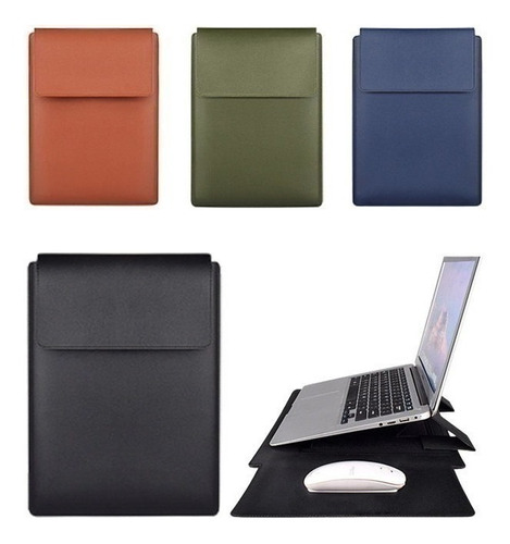 Funda Notebook 3en1 Soporte Mouse Pad 14.1-15.4 Símil Cuero