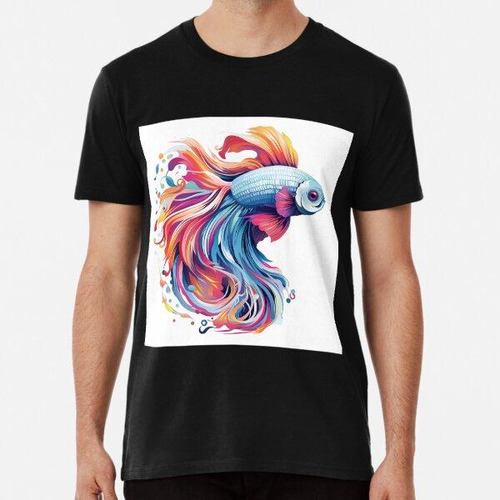 Remera Pez Betta Multicolor Algodon Premium