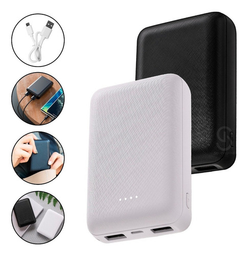 Power Bank Mini Carregador Portátil 10 000mah Carga Rápida para Iphone It Blue Max