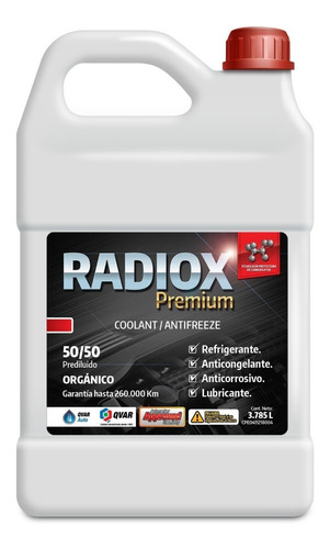 Refrigerante 50 50 Universal Radiox Organico Qvar Lubricante