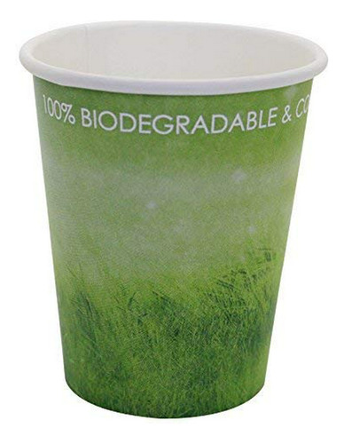 Tazas De Café Ecológicas 8 Oz - 50 Unidades Biodegradables