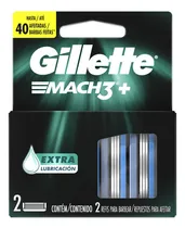 Comprar Repuestos Para Afeitar Gillette Mach3+ Extra Lubricación por 2 unidades