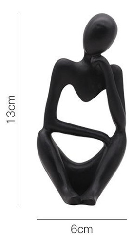 2x Thinker Figure Escultura Estante Estatuas Decoración